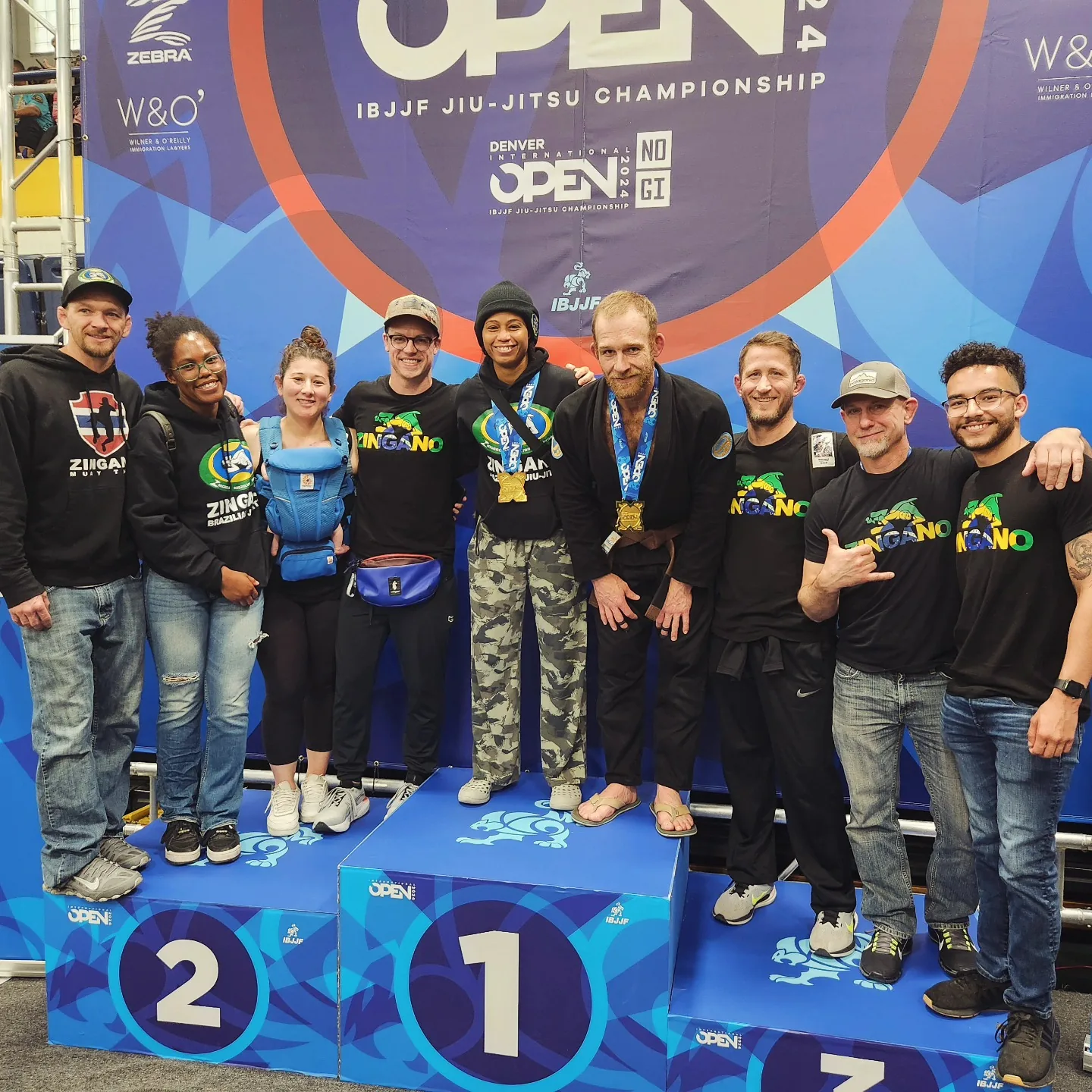 Zingano BJJ team at the Denver Open